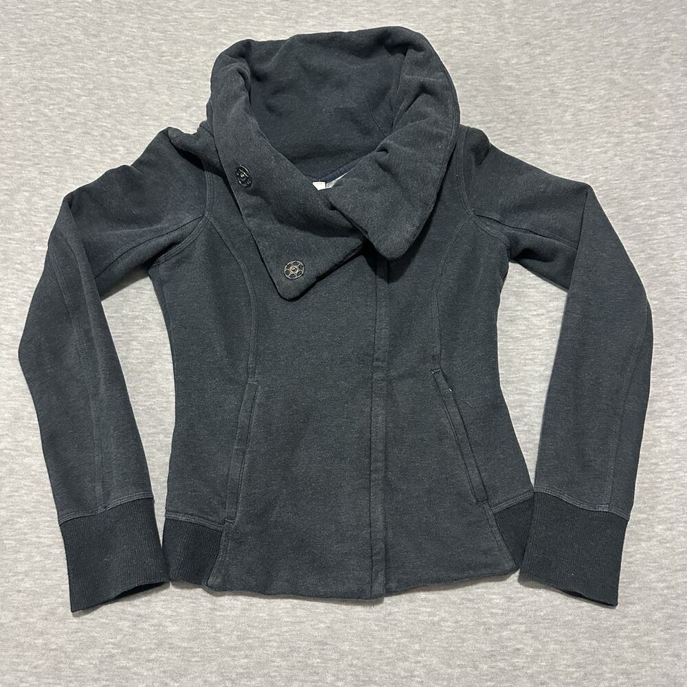 Lululemon Karmacollected Jacket, Womens Size 6, Black Heathered Rich Earth,
